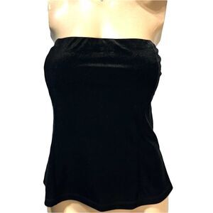 EXPRESS Velvet Strapless Tube Top Women's Size L Large Zip Back USA NWT